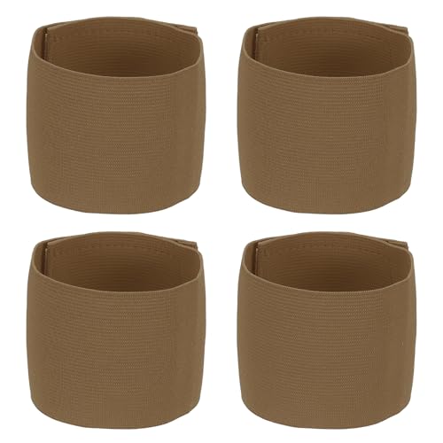 Soccer Captain Armband, Elastic Wrist Arm Bands Adjustable Player Team Leader Anti-Slip Badge Sports Accessories-Fit - color: Brown