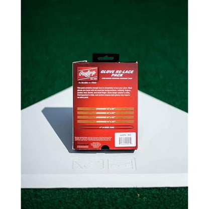 Rawlings | Glove Re-Lace Pack | Baseball/Softball | Standard 3/16" X 72" Laces with Tool | Chestnut