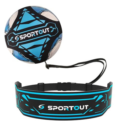 Sportout Volleyball/Soccer Training Equipment, Solo Trainer, Adjustable Waist Belt for Kids & Adults - color: blue-new