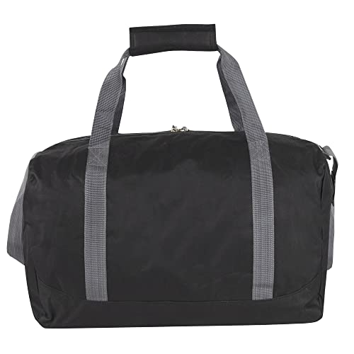 24 Pack Bulk Duffle Bags Wholesale by the Case for Homeless, Sports Teams, and Duffle Bags for Foster Kids (All Black Pack) - color: All Black Pack