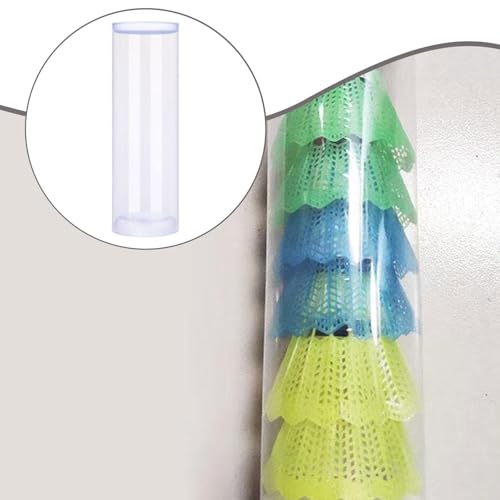Yiju Shuttlecock Storage Tube Badminton Ball Holder Compact, Reusable, Equipment Supplies Container Badminton Ball Organizer Clear - size: Medium