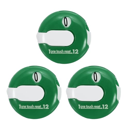 PATIKIL Golf Score Counter Mini Golf Shot Stroke Attachment Counter Clicker Clip for Golfers Glove Bag Hat - color: Green White