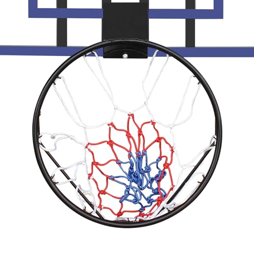 Wall-Mounted Basketball Hoop, 45 "x 29" shatterproof Back, Folding, Durable Hoop and All-Weather net for Indoor and Outdoor use