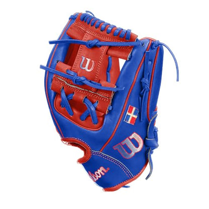 Wilson A2000 1786 Baseball Glove, Right Hand Throw, Infield Series - Exclusive Edition - color: Blue/Red/Dominican Flag