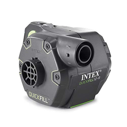 INTEX QuickFill Electric Air Pump: Inflates and Deflates Air Mattresses, Inflatable Kayaks, Boats, Toys - size: 23.0CFM, style: Rechargeable - Wall + Car Plug