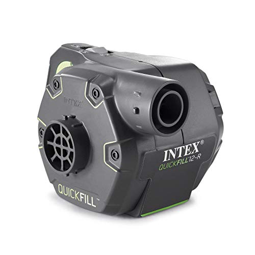 INTEX QuickFill Electric Air Pump: Inflates and Deflates Air Mattresses, Inflatable Kayaks, Boats, Toys - size: 23.0CFM, style: Rechargeable - Wall + Car Plug