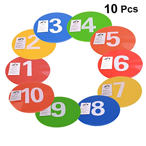 10Pcs Reusable Soccer Training Markers Durable Roadblock Plates for Sports for Agility Drills and Gym Class Activities