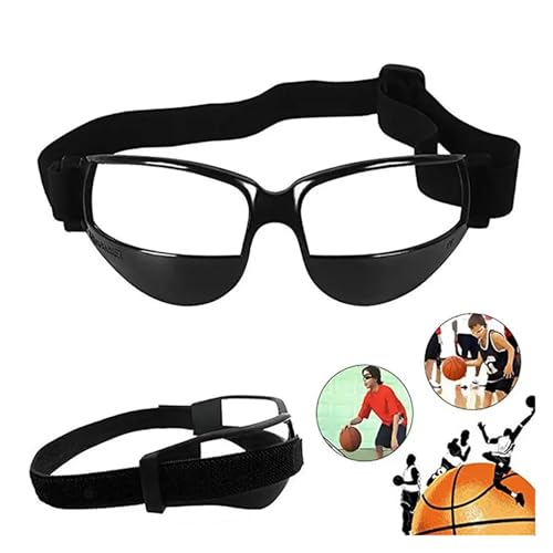 Dribbling Goggles Basketball 4PCS Comfortable Training Glasses - Lightweight PC Frame Enhance Ball Control Vision - color: Gray