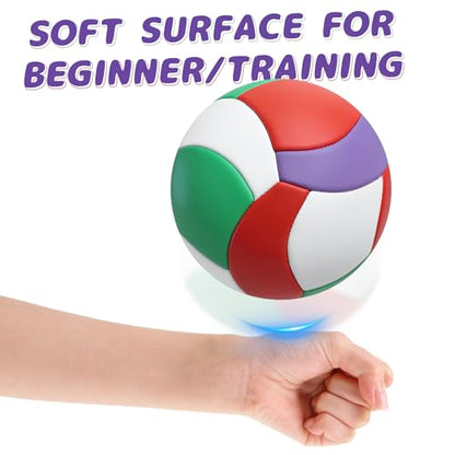 Soft Volleyball Ball Size 5 for Teen Youth Girls Kids Beginners Team Skills Practicing Training Indoor Outdoor Water Play Beach Pool Volley Ball with Pump & Mesh Bag 2026