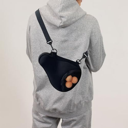 Table Tennis Racket paddle cover，Ping Pong Paddle Carry Sleeve Bag,Table Tennis Bat Protective Paddle Sleeve, Ping Pong Paddle Racket Bag Case With Ball Storage Mesh Pocket and Shoulder Carry Strap