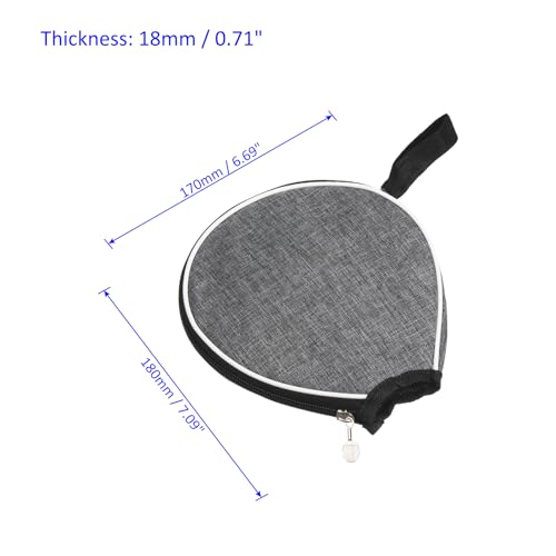 M METERXITY Ping Pong Paddle Cover - Table Tennis Racket Case Half Bags Container Apply to Storage Organize (Grey)