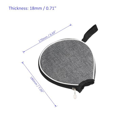 M METERXITY Ping Pong Paddle Cover - Table Tennis Racket Case Half Bags Container Apply to Storage Organize (Grey)