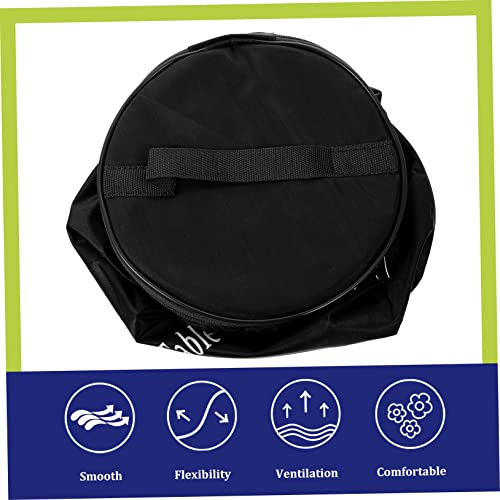 Kisangel Table Tennis Bag Portable Storage Pouch with Zipper and Handle Large Capacity Table Tennis Ball Holder for Training Home and Outdoor Use
