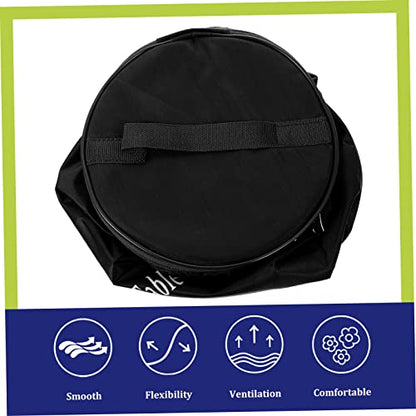Kisangel Table Tennis Bag Portable Storage Pouch with Zipper and Handle Large Capacity Table Tennis Ball Holder for Training Home and Outdoor Use