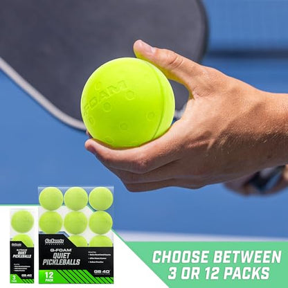GoSports GS 40 Q-Foam Pickleballs - Quiet Foam Balls for Indoor or Outdoor Practice - 12 Pack