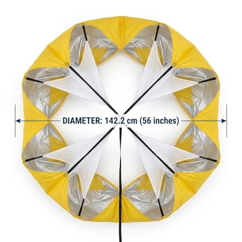 Football Kick Trainer Parachute Resistance with Adjustable Waist Strap for Youth Field, Backyard, Speed and Power Drills - color: Yellow