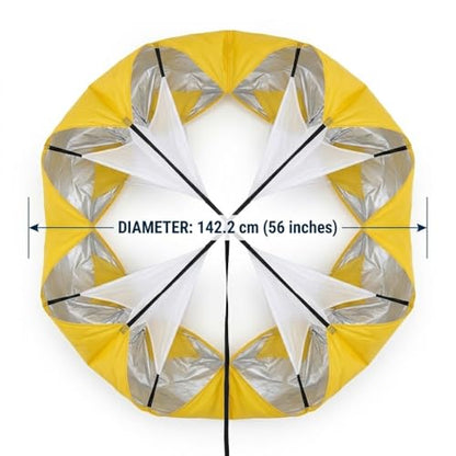 Football Kick Trainer Parachute Resistance with Adjustable Waist Strap for Youth Field, Backyard, Speed and Power Drills - color: Yellow