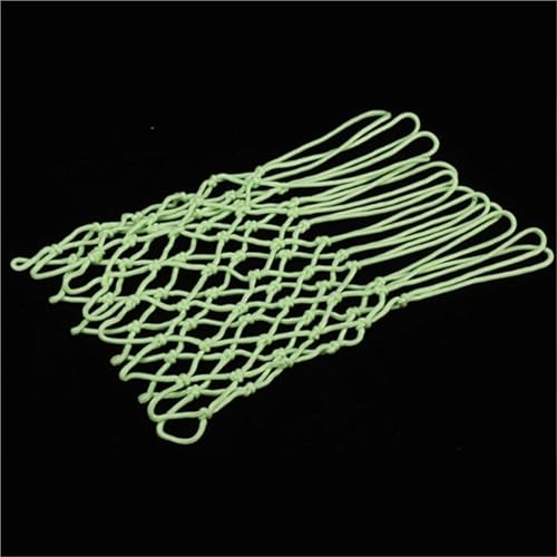 Mini Basketball Net Replacement 5Pcs Glowing Basketball Hoop Rims Net 12 Rings Standard Size Glowing Basketball Net Sun Powered Sports - color: 1276-S-W