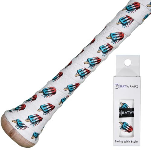 Bat Grip Tape for Baseball - Softball Precut and Pro Feel Bat Grip Tape Replacement - color: Patriotic Pop
