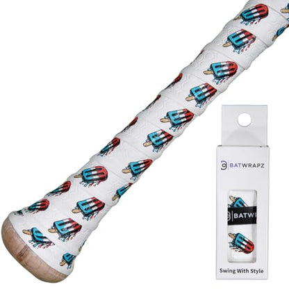 Bat Grip Tape for Baseball - Softball Precut and Pro Feel Bat Grip Tape Replacement - color: Patriotic Pop