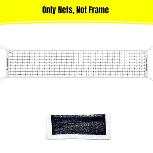 Professional Outdoor Volleyball Replacement Net, Heavy-Duty 32x3FT Portable Net for Backyard, Pool, Schoolyard & Beach, Multi-Use for Badminton/Pro Volleyball