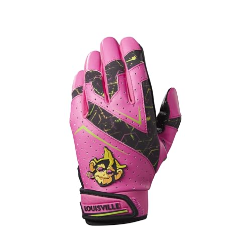 Louisville Slugger Youth Genuine V2 Batting Gloves - Savannah Bananas and Party Animals - size: Large, style: Party Animals