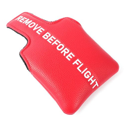 Golf Head Cover with RBF Design for Golf Club - size: for Large Mallet, style: Red