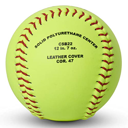 Champro Little League Poly Leather Cover, Red Set (Optic Yellow, 12-Inch)