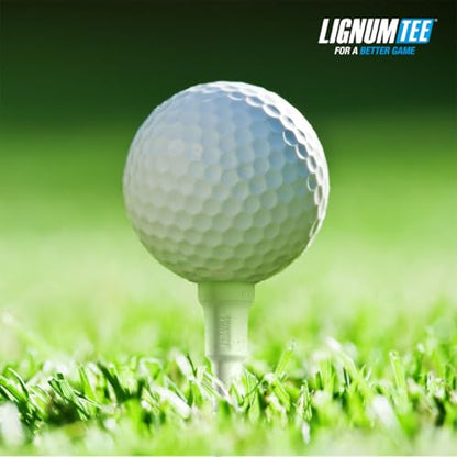 LIGNUM Unbreakable Microwood Golf Tees 50x More Durable/Adjustable Golf Tee/Innovative Wood Fiber and Natural Adhesives/Golf Tee, Golf Tees, Tees Golf, Golf Ball Tees - color: White, size: 3 1/8" (82mm) (10+2 boost discs)