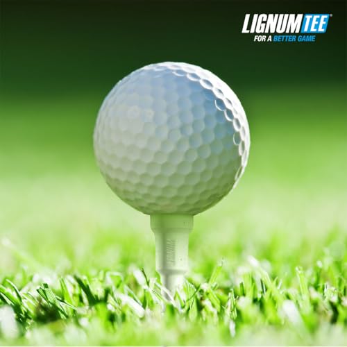 LIGNUM Unbreakable Microwood Golf Tees 50x More Durable/Adjustable Golf Tee/Innovative Wood Fiber and Natural Adhesives/Golf Tee, Golf Tees, Tees Golf, Golf Ball Tees - color: White, size: 2 1/2" (62mm)