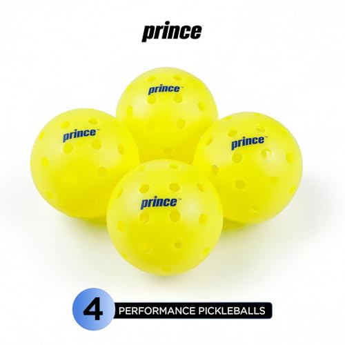 Prince - Pickleball Set for 6 Players with Paddles, Precision Engineered Pickleball Balls with 40 Holes Pattern, Ideal for Sports Enthusiasts - size: Paddles - Fiberglass