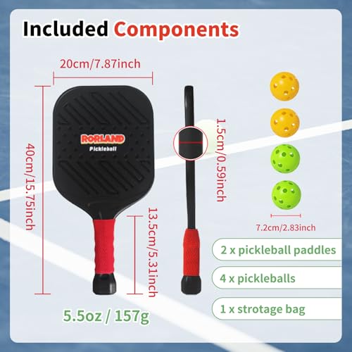 Waterproof Lightweight Pickleball Paddles Set of 2,Beach Pool Toys Fun Play Sport Game,Gift for Teenagers Kids Adults Beginner,Indoor Outdoor Activities - size: Large