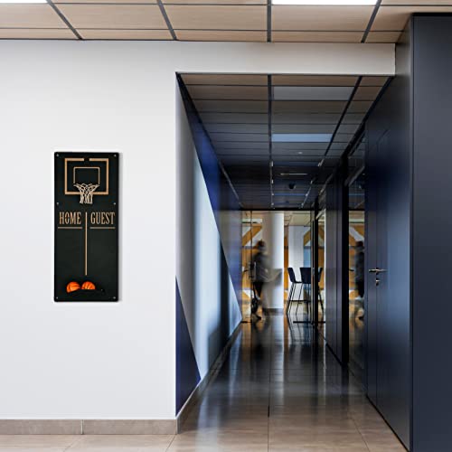 Basketball Hoop Metal Wall Decor, Wall Mounted Game Room Office Playroom Wall Art, Basketball Gifts, Office Decor, Extraordinary Gift (Basketball, Craft, Small)
