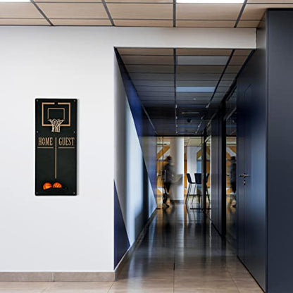 Basketball Hoop Metal Wall Decor, Wall Mounted Game Room Office Playroom Wall Art, Basketball Gifts, Office Decor, Extraordinary Gift (Basketball, Craft, Small)
