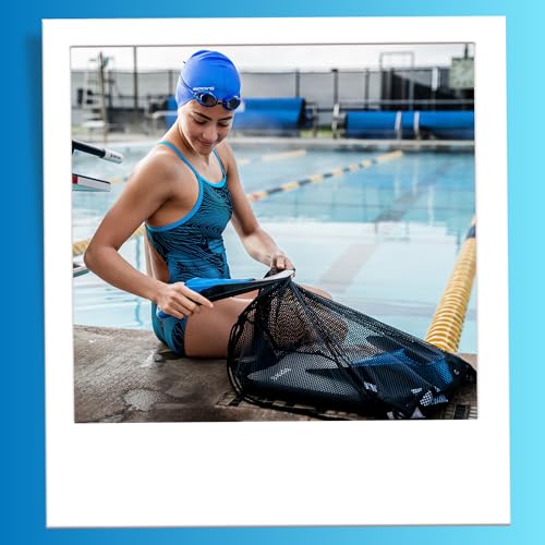 Sporti Swimming Equipment Bags, Mesh Drawstring Backpack,Swim Bag for Swimmers,Mesh Backpack for Beach - color: Navy, style: 1. Mesh Bag