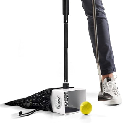 Golf Putting Trainer and Ball Retriever with Target Cup, Telescopic Handle, Ball Collection Bag, Practice Putting and Chipping Aid for Home and Green