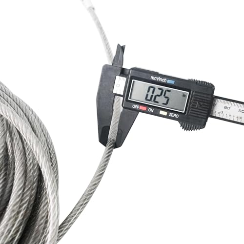 Aoneky 41ft 1/4'' Double Loop Stainless Steel Volleyball Net Professional Replacement Cable
