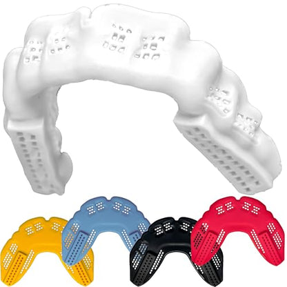 Bulletproof Braces Mouthguard – World’s Thinnest & Strongest Sports Mouth Guard for Braces! Basketball Football Lacrosse Wrestling Hockey Rugby BJJ MMA Boxing Mouthpiece – Adult Youth & Kids - color: Clean White