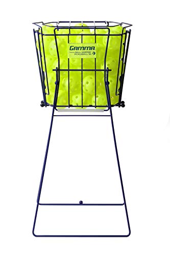 GAMMA Sports Ball Hopper Pickleball 50 - Pickleball Picker Upper with Unique Basket Shape, Reinforced Side Welds, 50-Ball Capacity, Carbon Steel, Maximum Durability