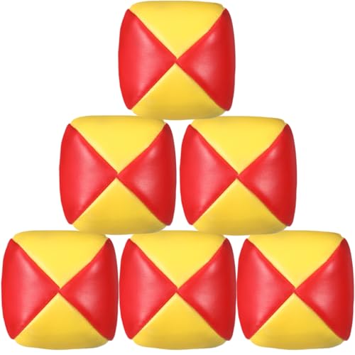Patelai 6 Packs Juggling Balls Set for Beginners, Quality Mini Durable Juggle Ball Kit, Soft and Easy for Beginners Juggle(Yellow Orange) - color: Yellow Orange