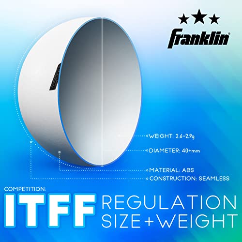 Franklin Sports Table Tennis Balls - Official Size and Weight 40mm Table Tennis Balls - One Star Professional Balls - Bulk Packs and Family Sets - style: 40 mm 6 Pack