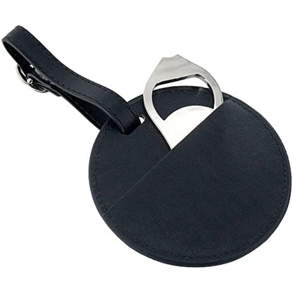 Leather Golf Tees Holder with 5 PCS Wooden Golf Tees 3-1/4 Inch Hook to Golf Bag Belt Clip for Golf Bag