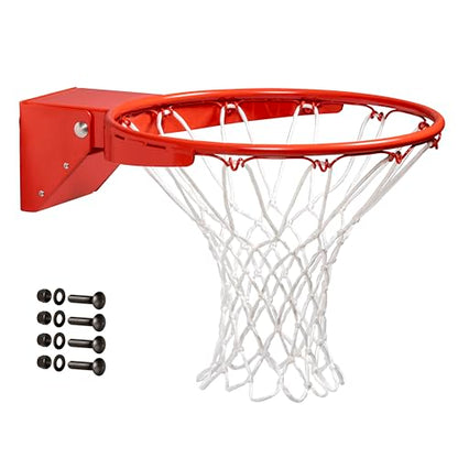 Goalrilla Heavy-Weight Pro-Style Breakaway Basketball Flex Rim with All-Weather Nylon Net and Powder-Coated Rim and Stainless Steel