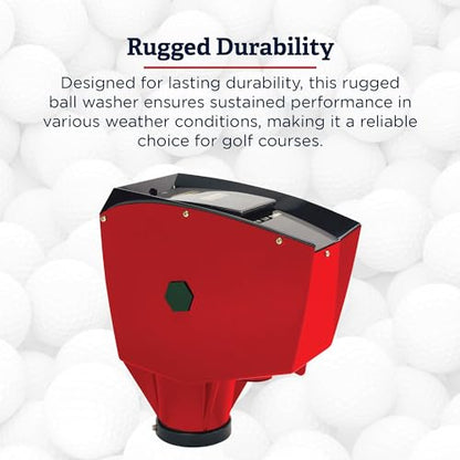 Standard Golf Classic Ball Washer - 4 Ball Capacity Golf Ball Cleaner | Improved Brush Design, Available in 7 Colors, Crank Style with Built-in Overflow Tubes | Perfect for Club Courses, Pros, & Home - color: Blue