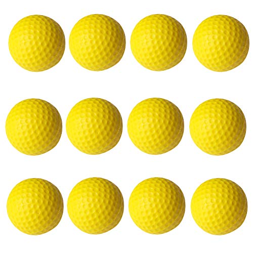 Myartte Foam Practice Golf Balls Indoor or Outdoor Golf Training Balls Value 12 Pack Soft Foam Balls for Men Women