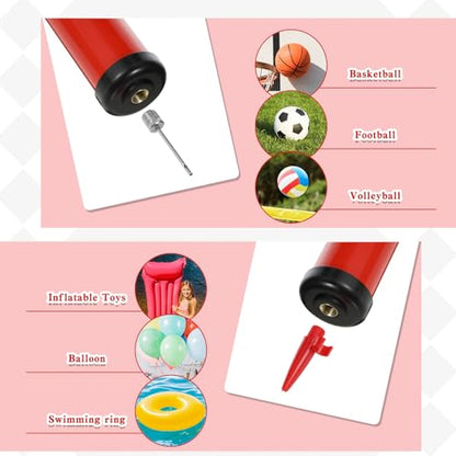 10 Pcs Portable Air Pump Ball Pump for Sports with Needles Nozzles Flexible Extension Hose Air Balls Pumps Bulk for Soccer Basketball Football Volleyball