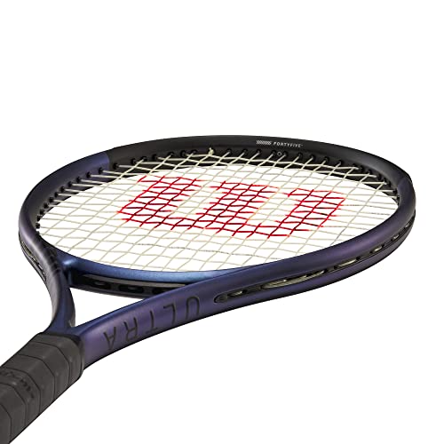 Wilson Ultra 108 V4.0 Performance Tennis Rackets, Strung with Sensation 16 Natural at Mid Range Tension - size: Grip Size 3 - 4 3/8"