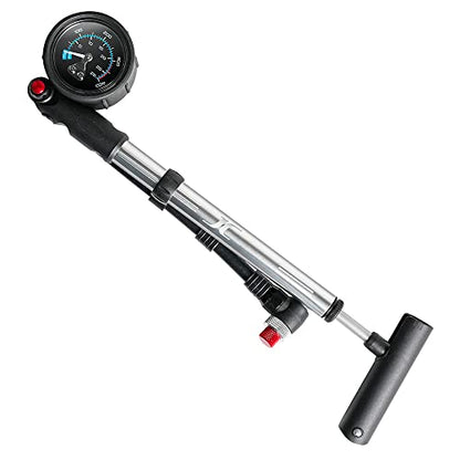 BV Mini Bike Pump Portable Frame Pump, Shock Pump for Bike Shock, Air Ball Pump Inflator with Ball Pump Needles, Mini Pump Fits Presta & Schrader- Smart Valve - style: Shock Pump/400 PSI