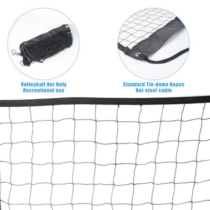 Luwint 21ft Volleyball Net for Backyard, Replacement Net for Volleyball, Pickleball, Badminton