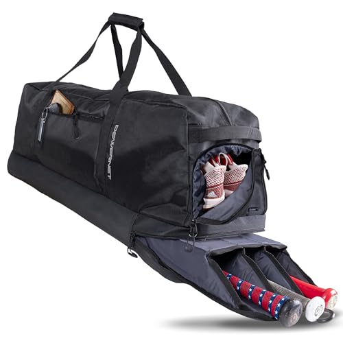 PowerNet Pro Duffle Bag, Softball Baseball Bag, Baseball Gear Bag, Baseball Bat Bag with Internal Bat Sleeves, Baseball Bags with Padded Strap & Pockets - style: Bat Vault Duffle Bag